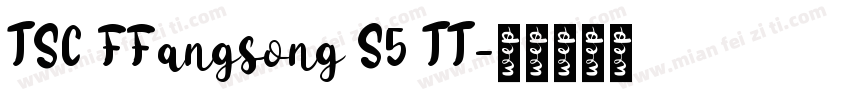 TSC FFangsong S5 TT字体转换